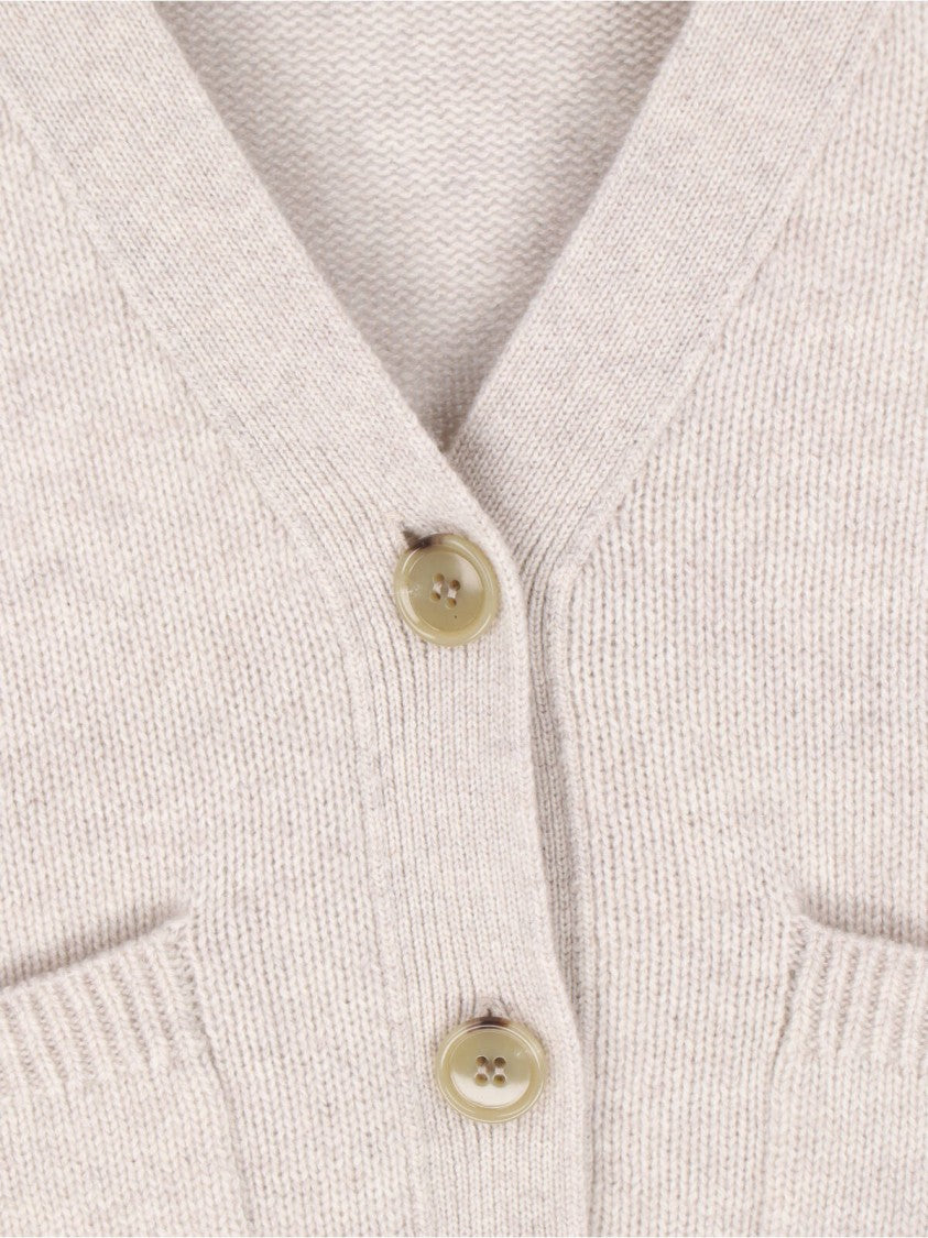 Lisa Yang Button-Down Knit Cardigan With V-Neckline