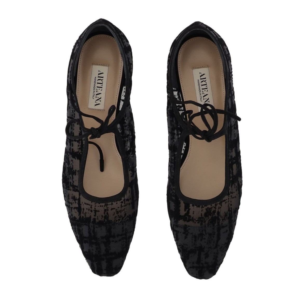 Arteana Pointed-Toe Sheer Mesh Flats