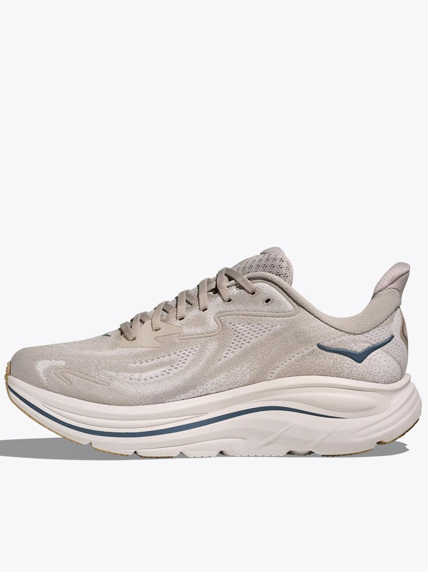 Hoka Beige Clifton 10 Cushioned Mesh Sneakers
