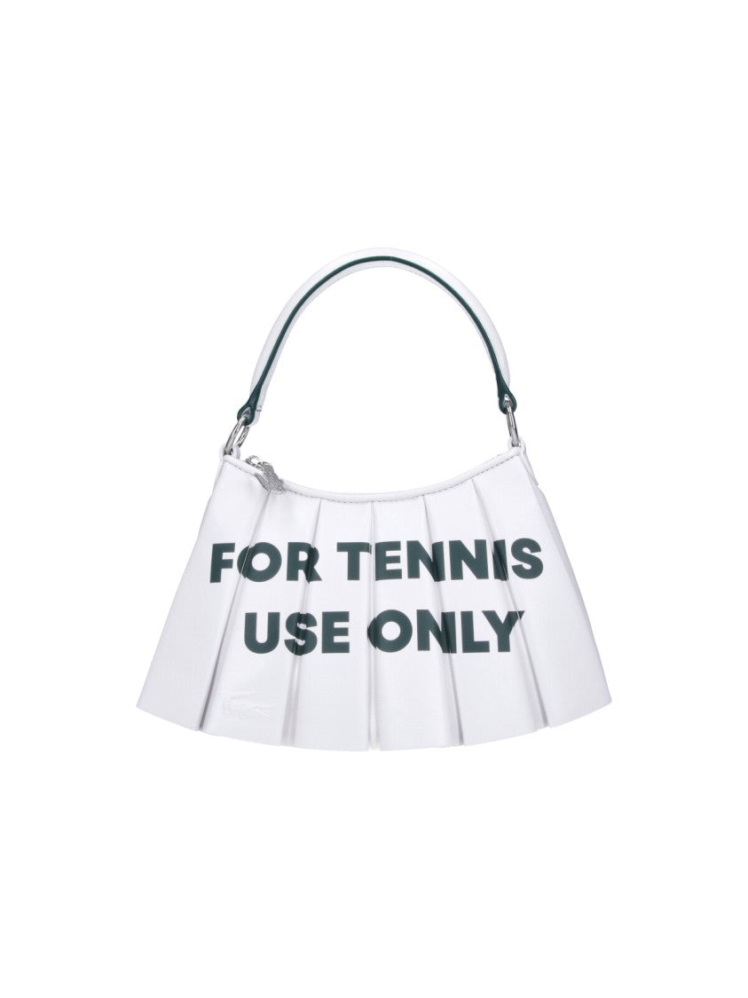 Lacoste White Lenglen Small Contrast Logo Bag
