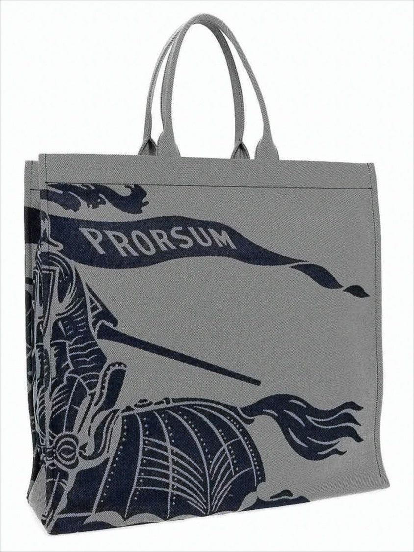 Burberry Structured Grey Tote Bag