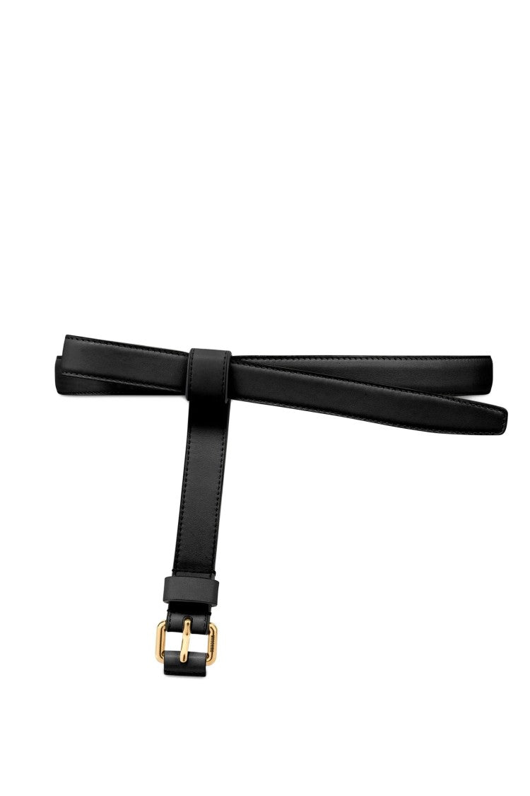 Moschino Nappa Leather Belt With Decorative Knot