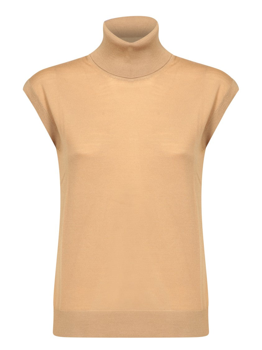 Blanca Vita Brown Turtle-Neck Cashmere