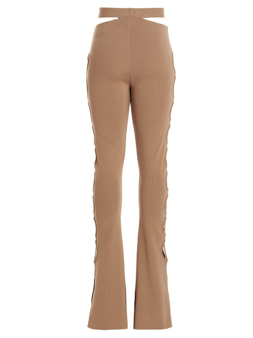 Andreâdamo Cut Out Pants With Lacing