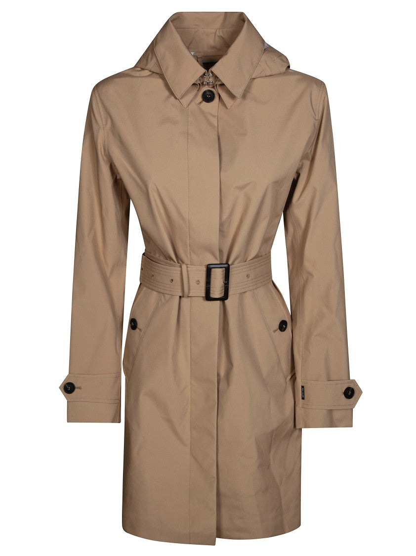 Save The Duck Brown Jackie Belted Trench Coat