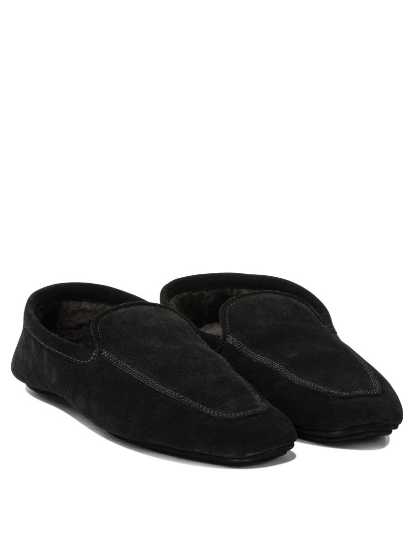 Henderson Baracco Classic Black Suede Loafers With Minimalist Design