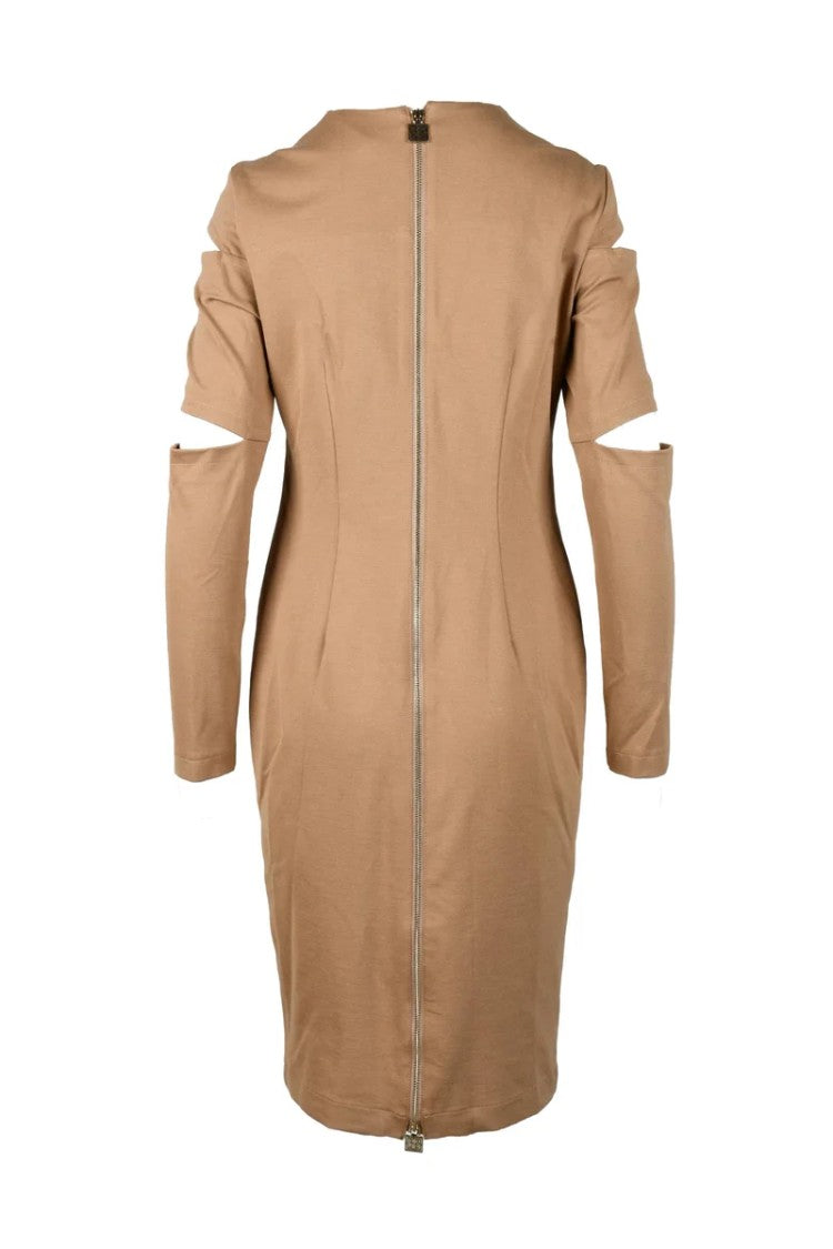 Gil Santucci Beige Viscose Elastane Dress