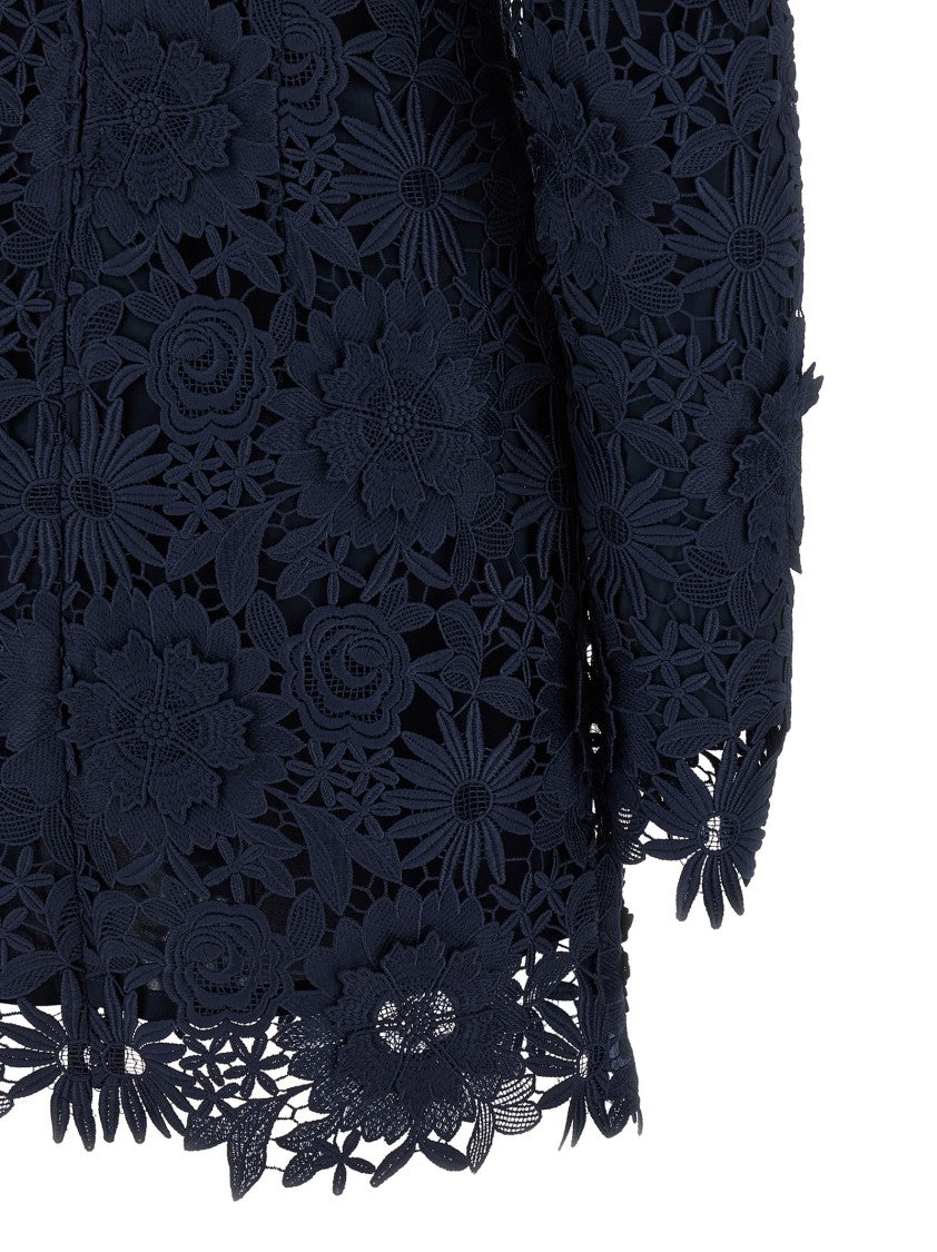 Rotate Birger Christensen '3D Lace Ls Mini' Dress