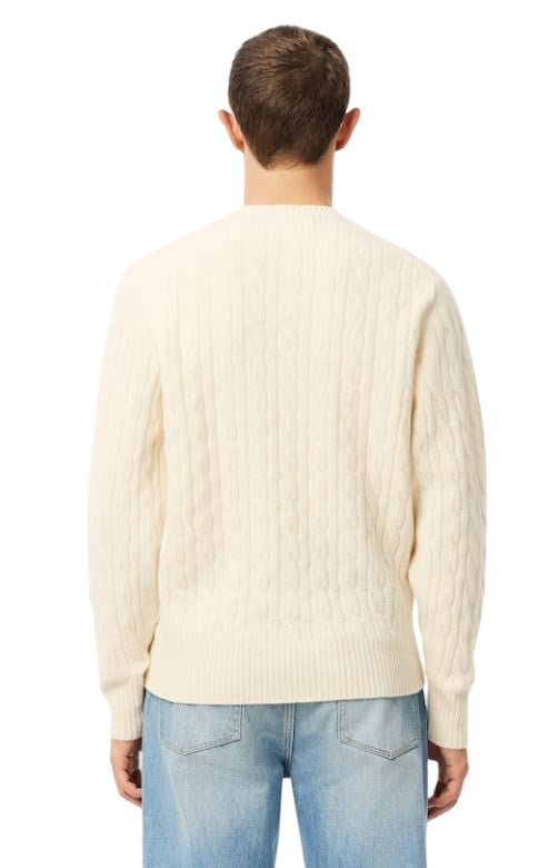 Lacoste Thick Carded Wool Braided Detail Pullover
