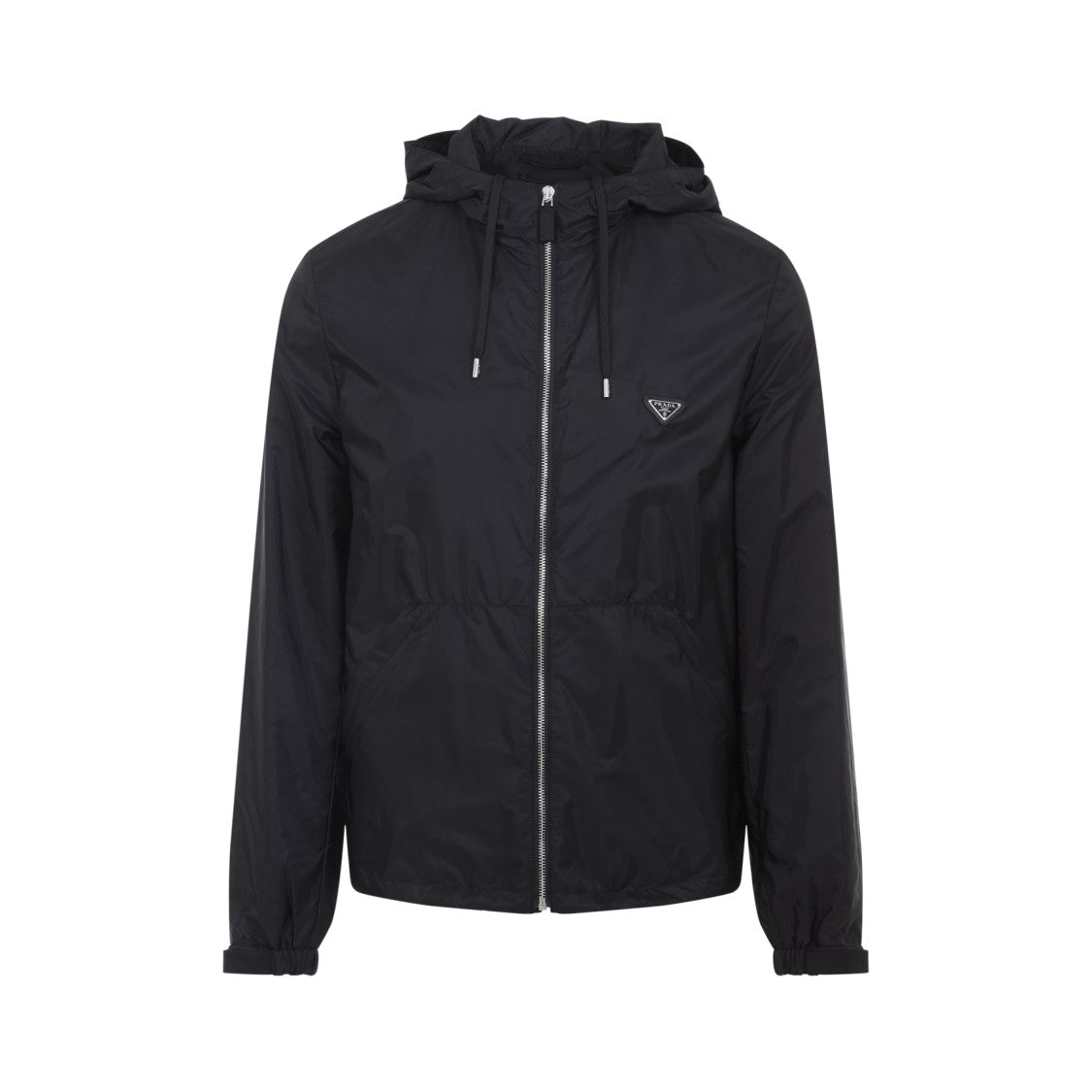 Prada Lightweight Black Jacket With Adjustable Hood