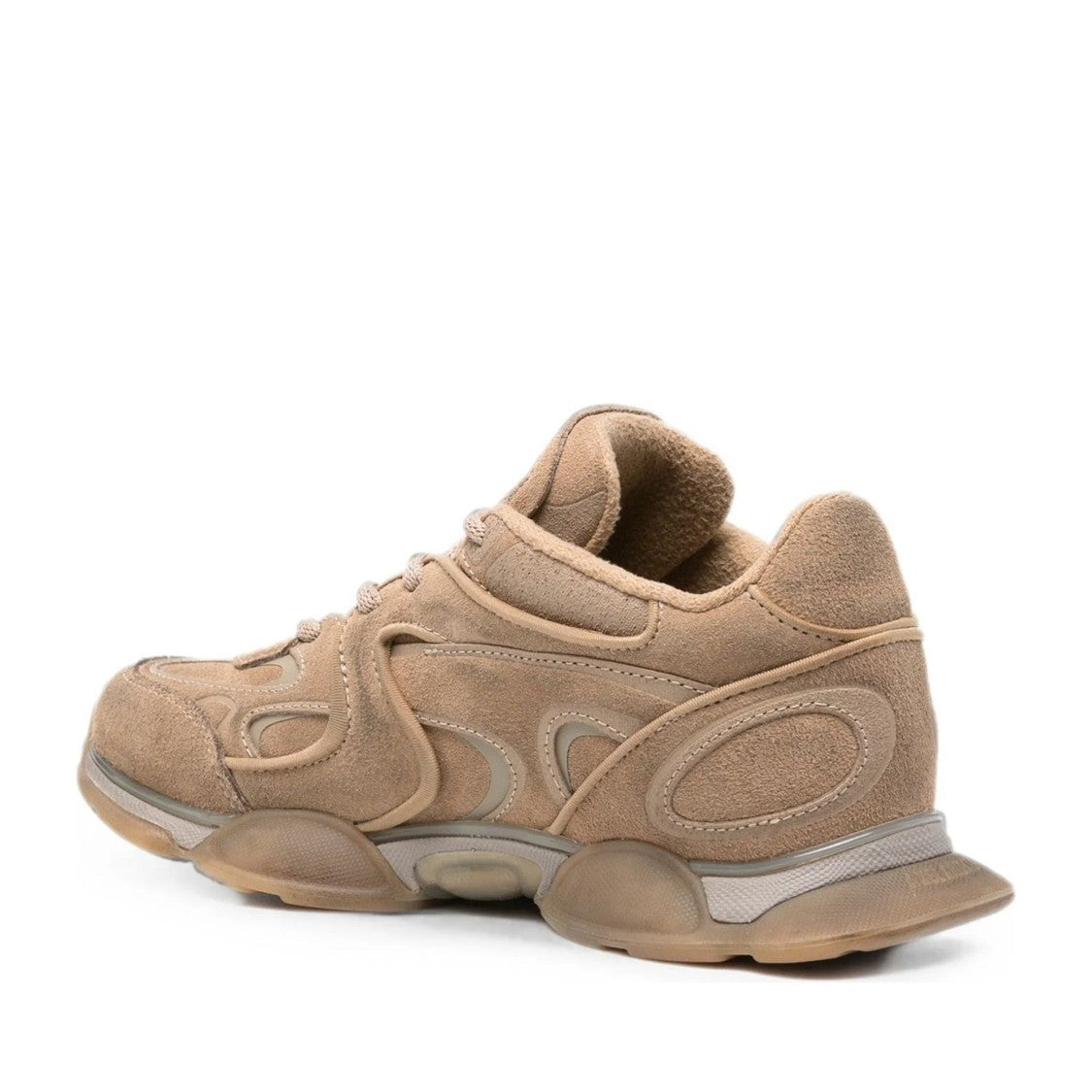 Axel Arigato Eris Beige Chunky Sculpted Sole Layered Leather Sneakers