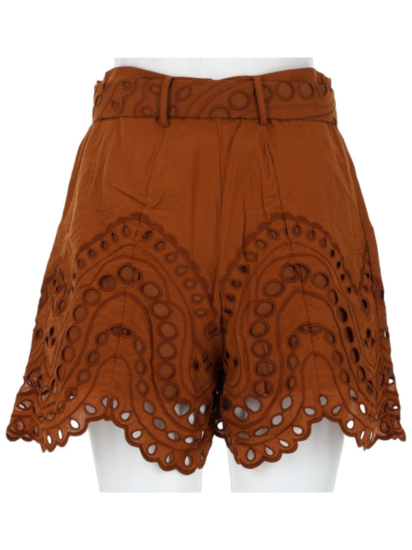 Charo Ruiz Ibiza Dune High Waisted Scalloped Shorts