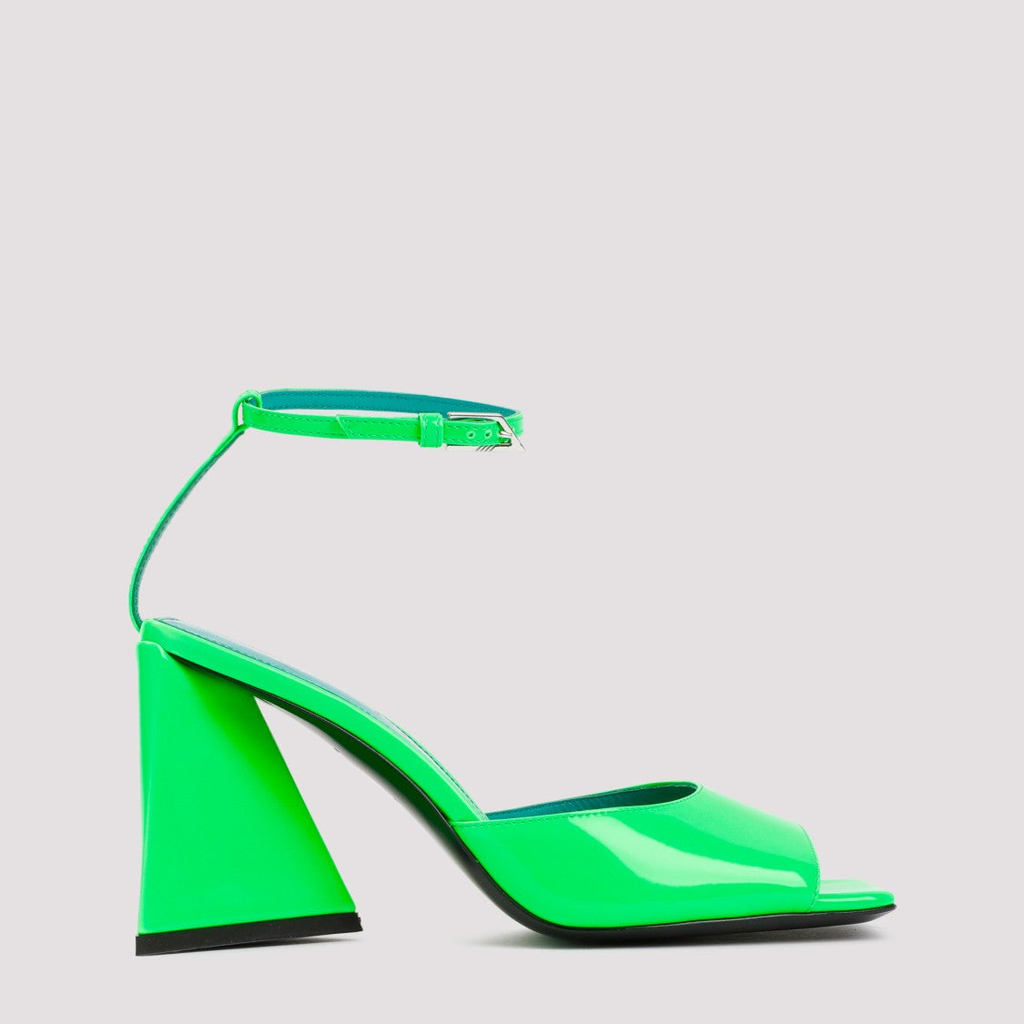 The Attico Green Leather Piper Sandal