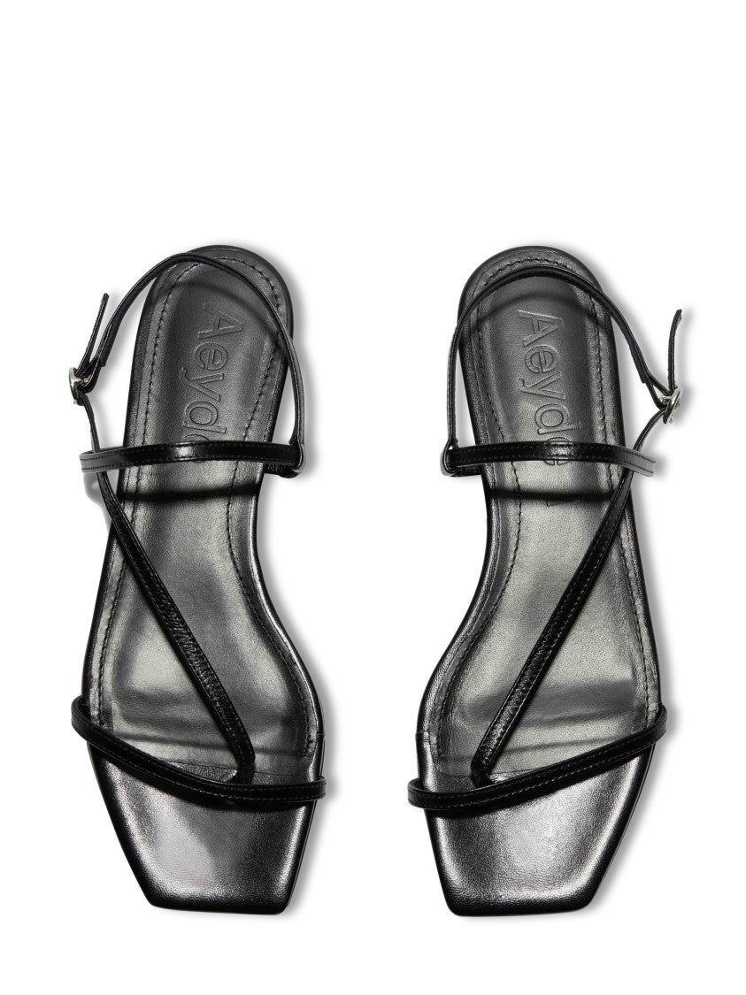 Aeydē Square Toe Sandals With Adjustable Ankle Strap