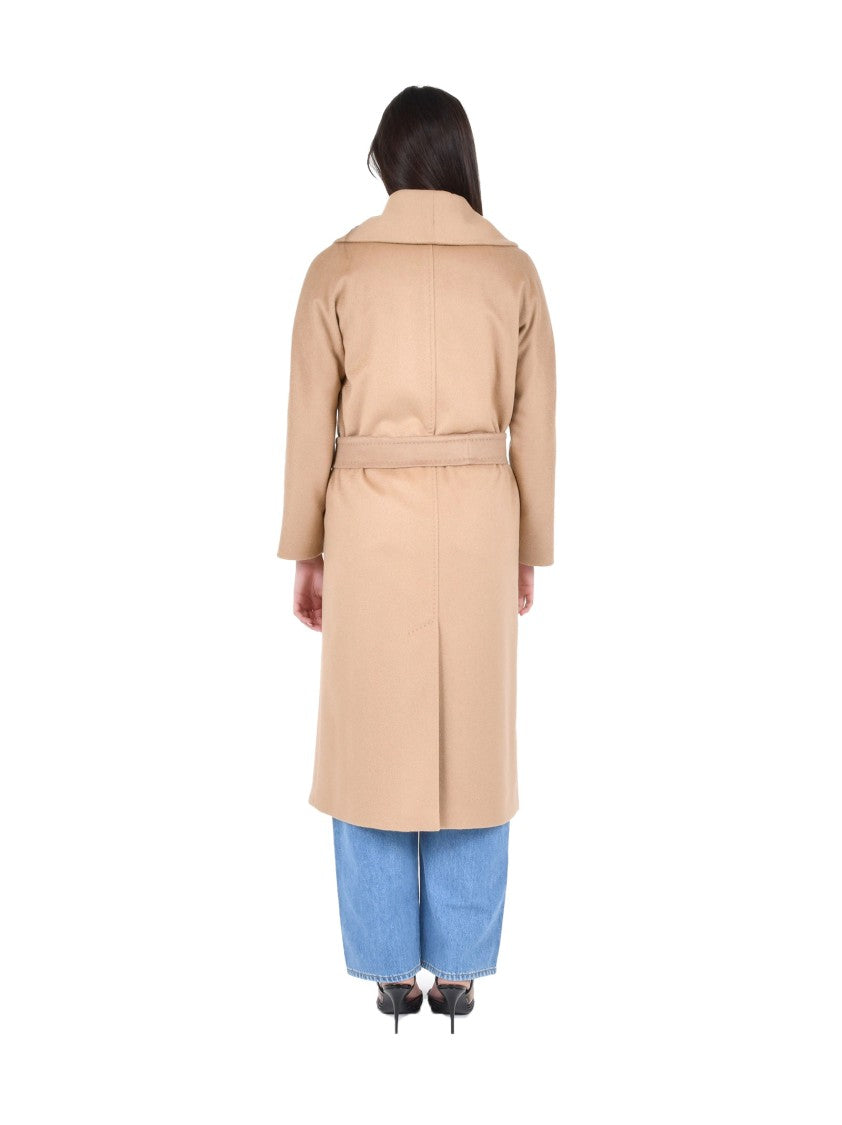 Max Mara Camel Wrap Coat With Matching Waist Belt