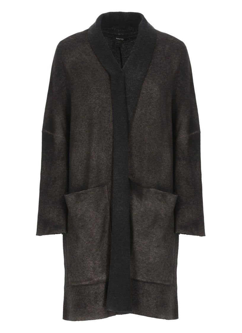 Avant Toi Dark Grey Wool And Cashmere Cardigan