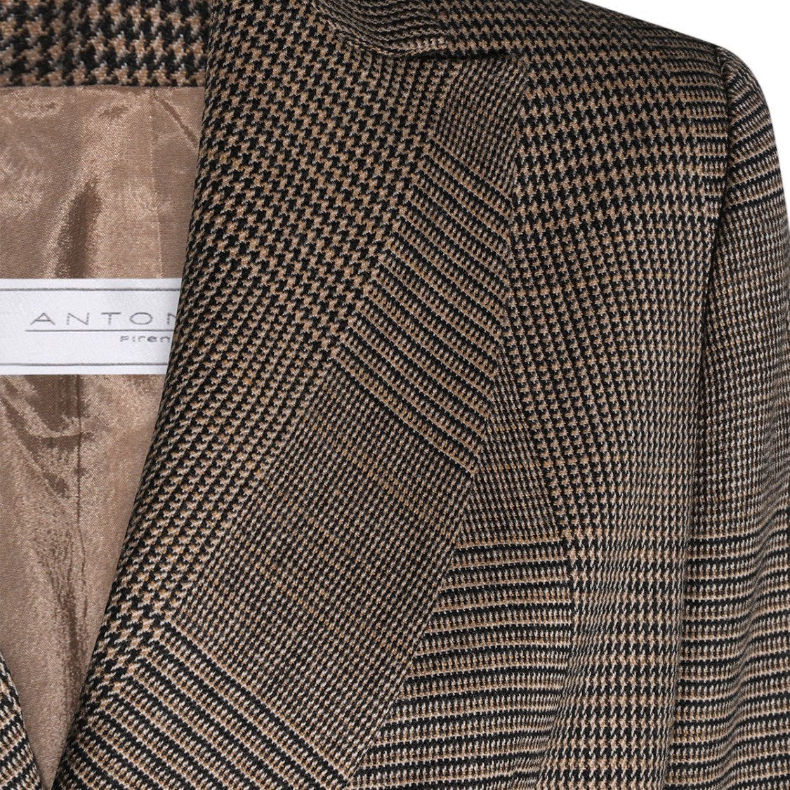Antonelli Firenze Double-Breasted Plaid Flap Pocket Blazer