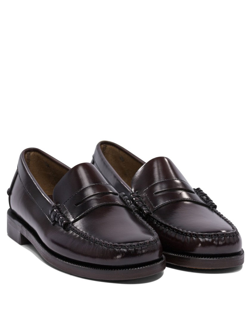 Sebago Brown Leather Moccasin Loafers