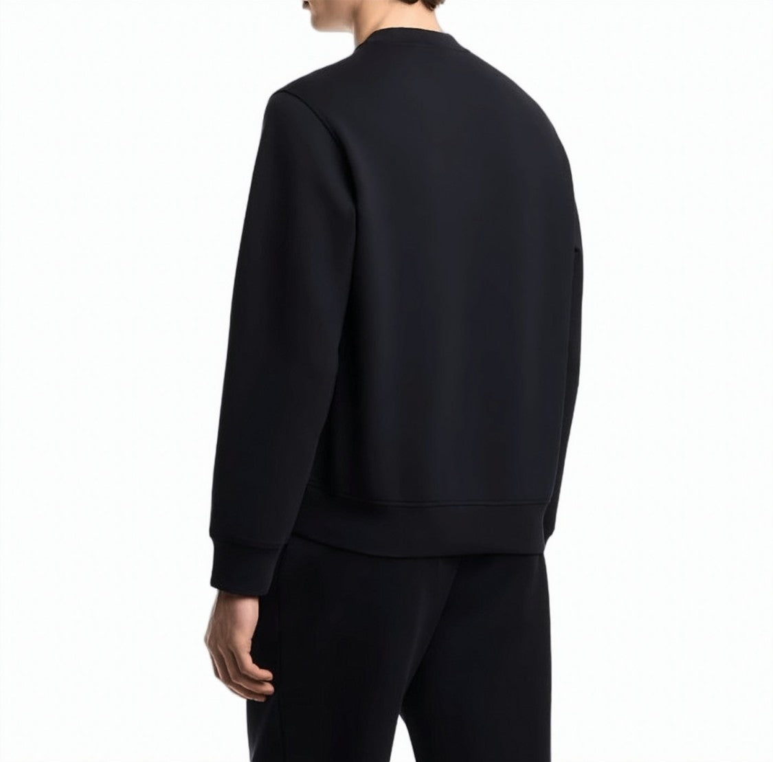 Emporio Armani Blue Double Jersey Crewneck Sweatshirt