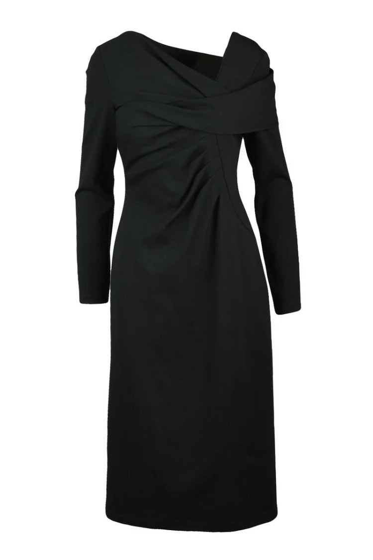 Alberta Ferretti Shaped Jersey Dress - Black