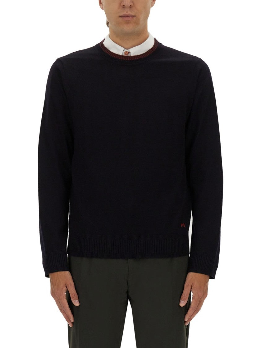 Ps Paul Smith Classic Crew Neck Shirt With Subtle Embroidered Logo
