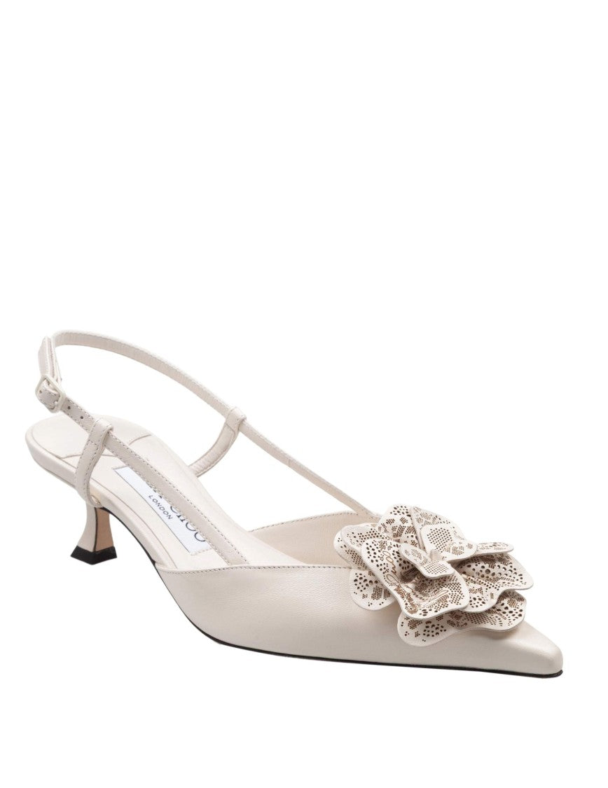 Jimmy Choo Milk Color Nappa Slingback 50