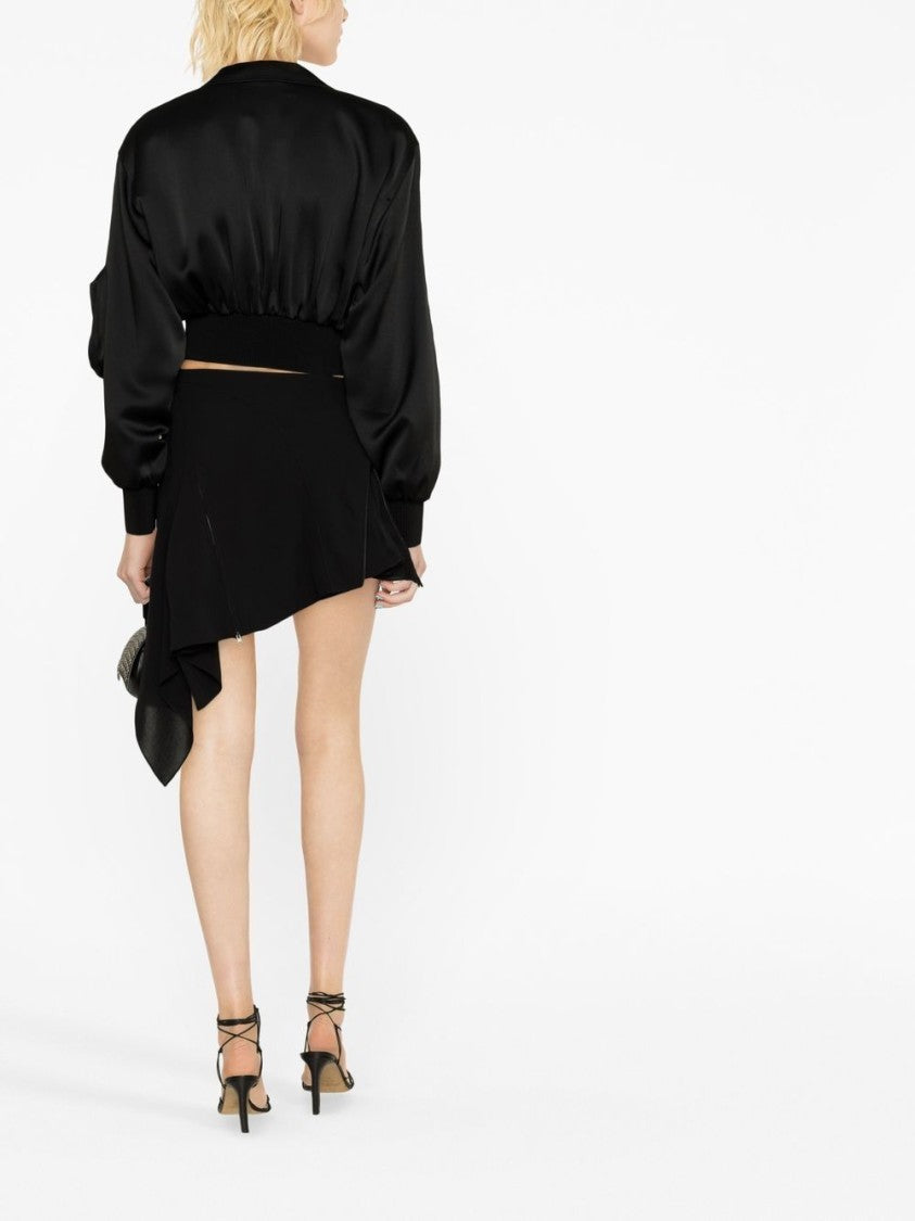 Mugler Asymmetric Draped Miniskirt With Modern Silhouette