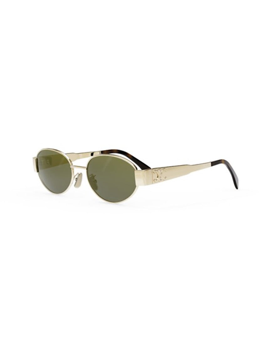 Celine Metallic Cl40235u Oval Metallic Sunglasses