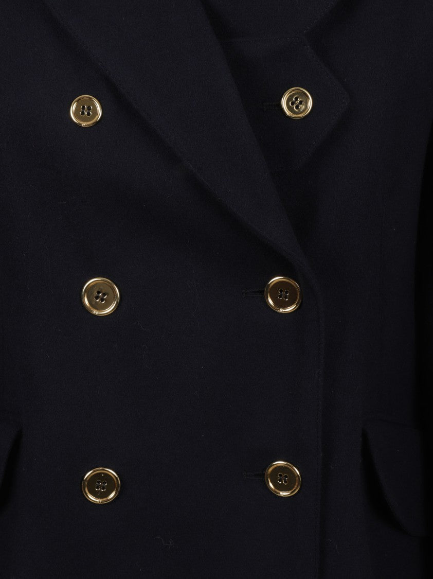 Patou Double-Breasted Tailored Jacket With Gold-Tone Buttons