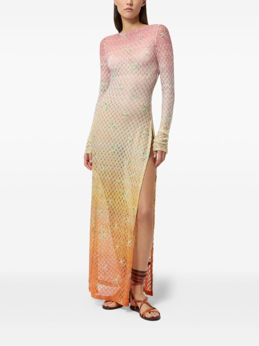 Missoni Floor-Length Multicolor Lace Dress