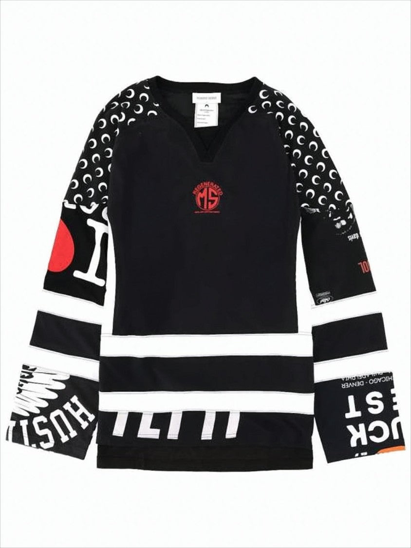 Marine Serre Bold Graphic Long-Sleeve T-Shirt