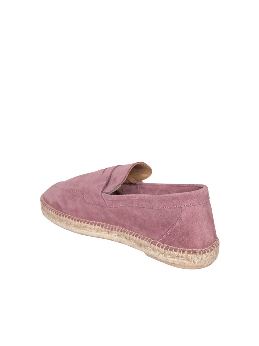 Lardini Pink Leather Espadrilles