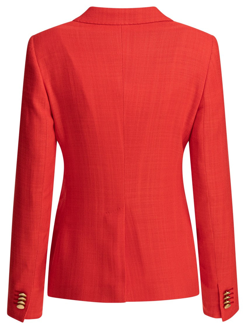 Tagliatore Red Tailored Jacket With Double-Breasted Design