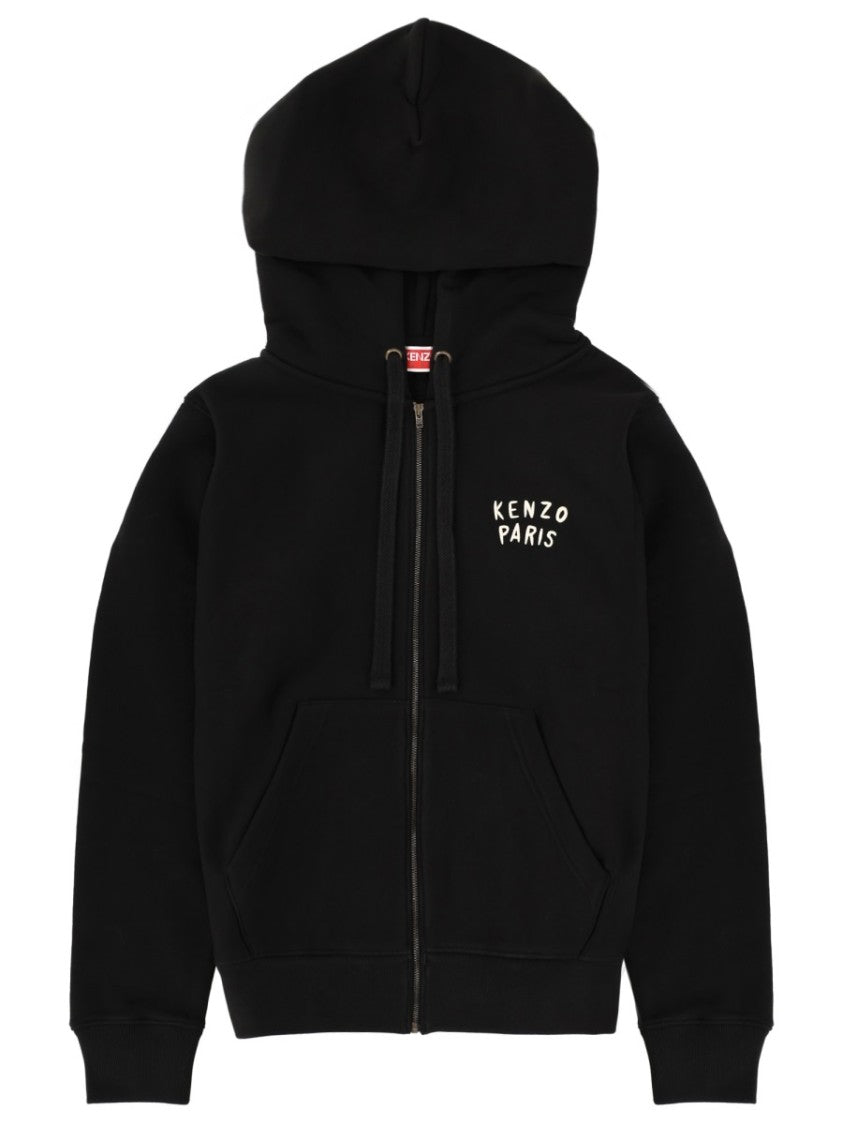 Kenzo Neutrals Kenzo Boke Heart Cotton Hoodie