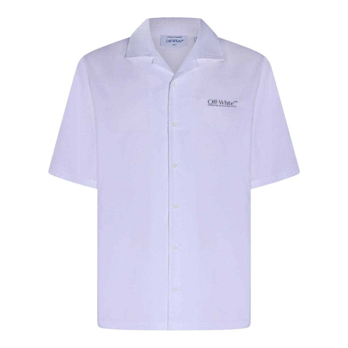 Off-White Short-Sleeve Casual Shirt With Logo