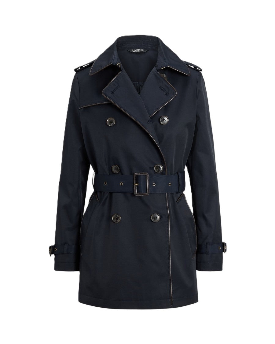 Lauren Ralph Lauren Navy Blue Lined Trench Coat