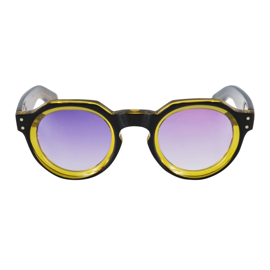 Kador Spike Bold Round Frame Sunglasses With Gradient Lenses