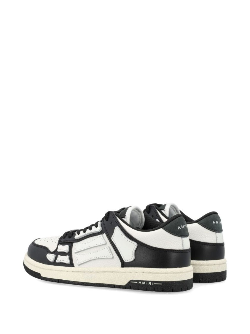 Amiri Smooth Grain Leather Low-Top Sneakers With Color-Block Design