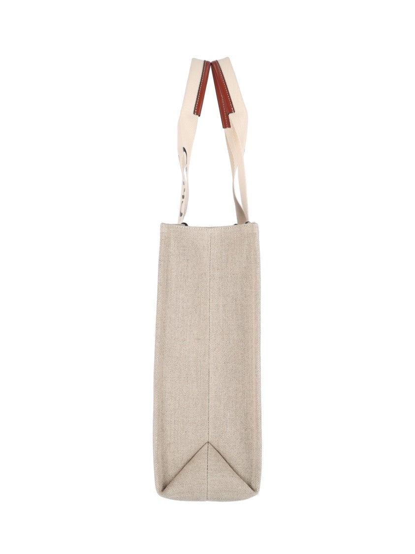 Chloé "Woody" Medium Tote Bag Beige