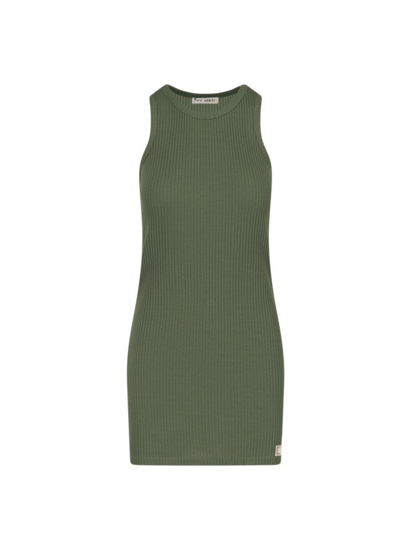 The Attico Long Green Cotton Tank Top