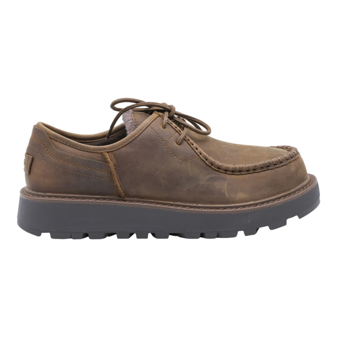 Ugg Brown Distressed Leather Moccasin Loafers