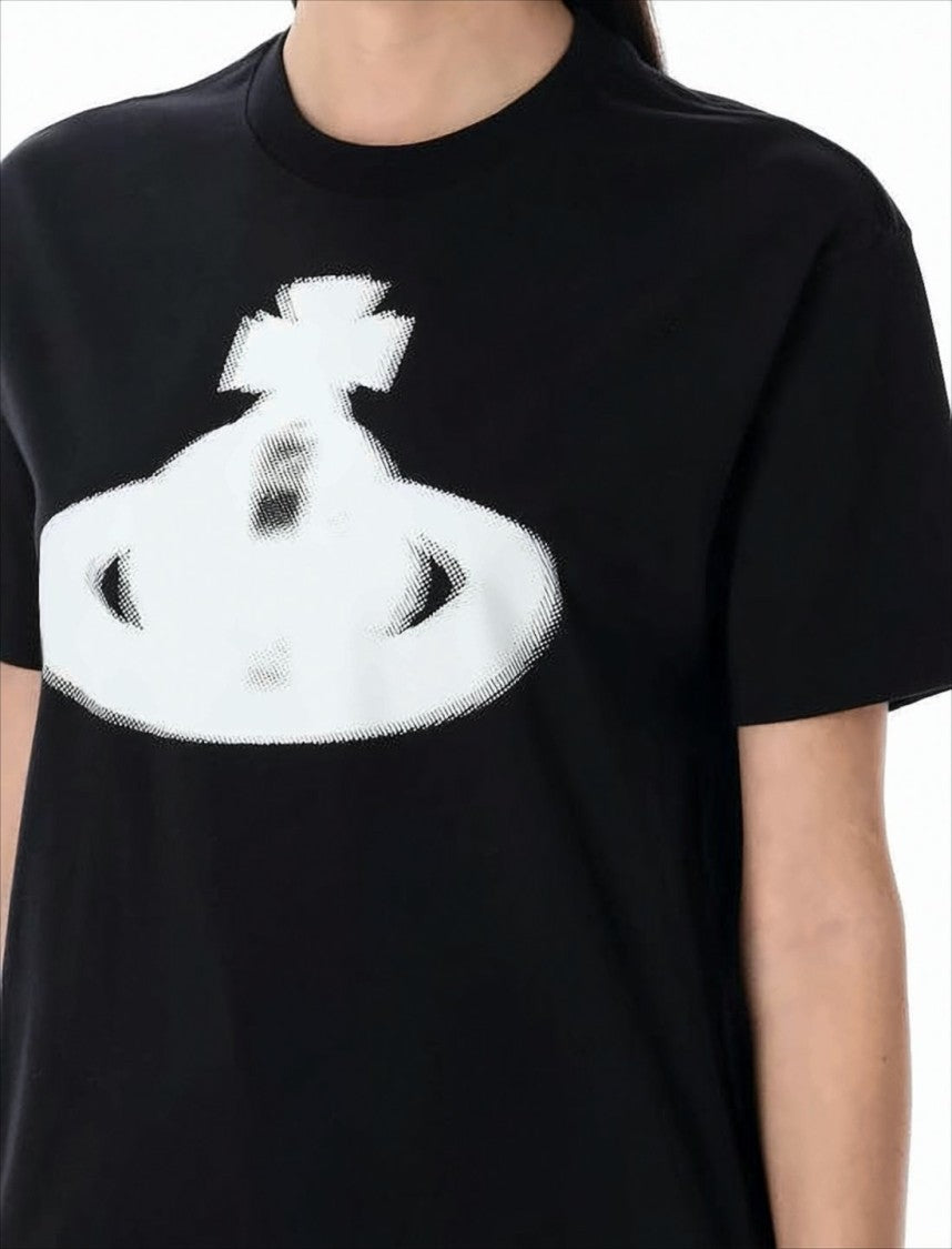 Vivienne Westwood Relaxed Fit Black Graphic Emblem T-Shirt