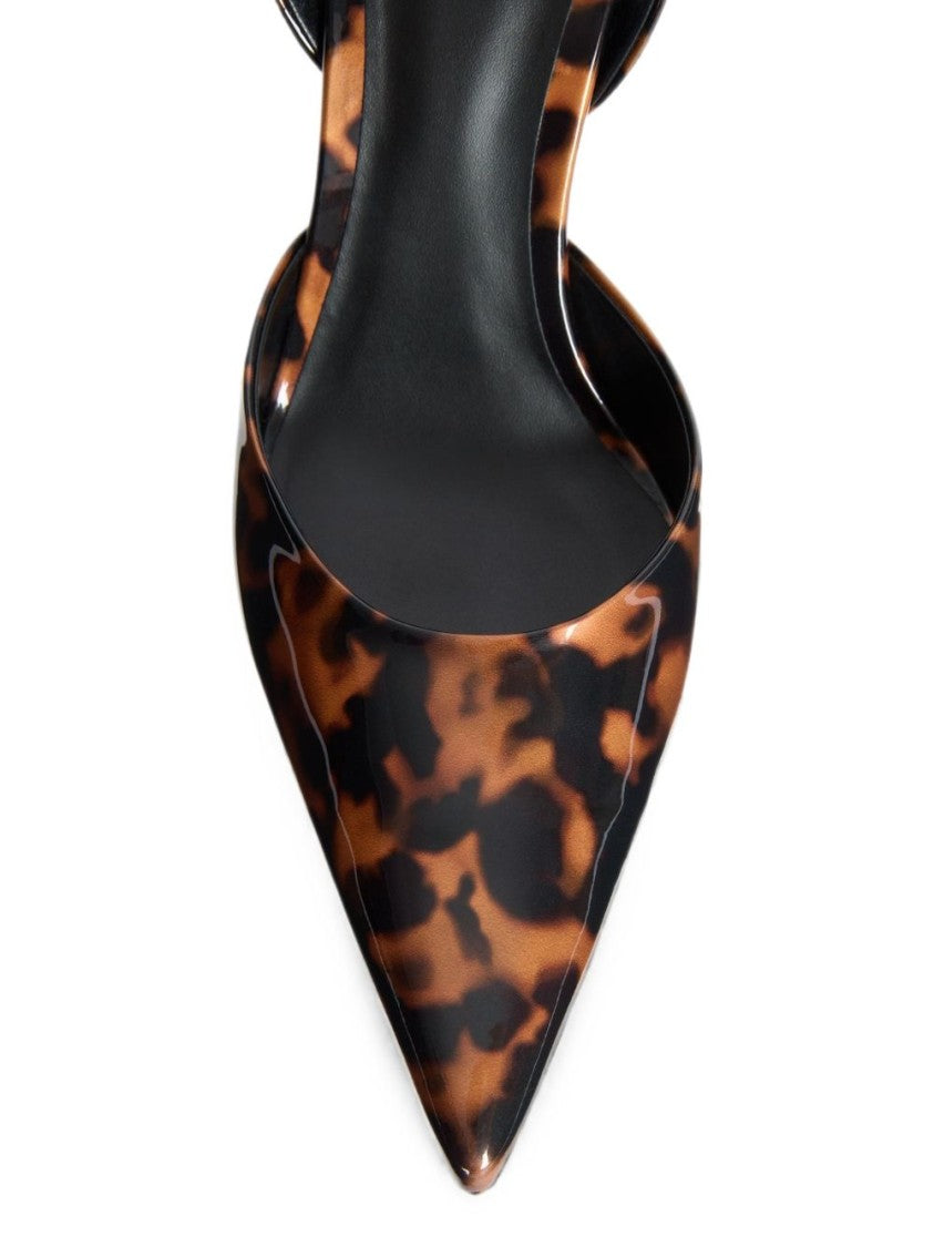 Balmain Tortoiseshell Glossy Pointed-Toe Pumps