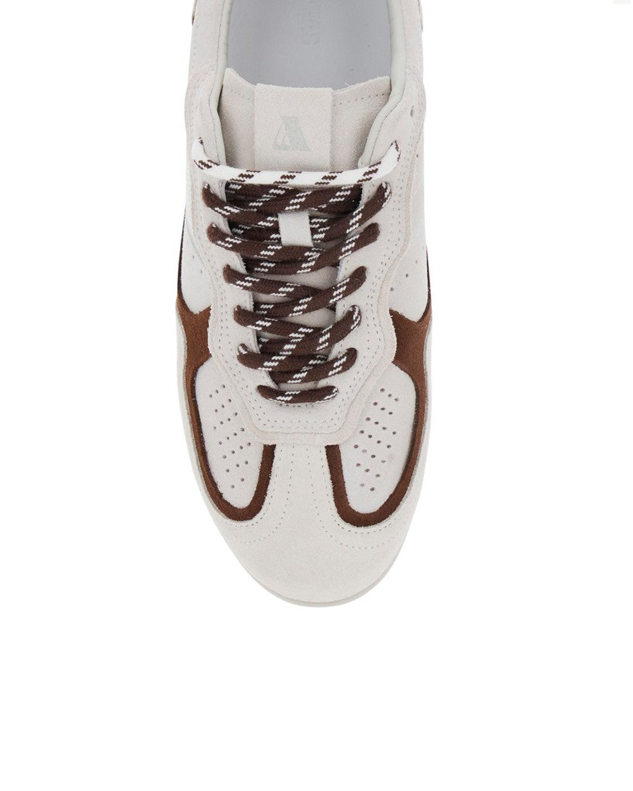 Alohas Low-Top Suede Sneakers With Rounded Toe And Logo Detail