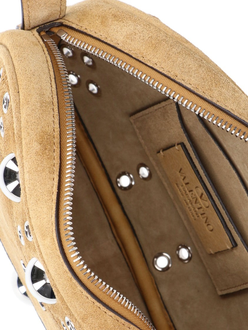 Valentino Garavani Beige Minimalist Structured Bag With Clean Lines