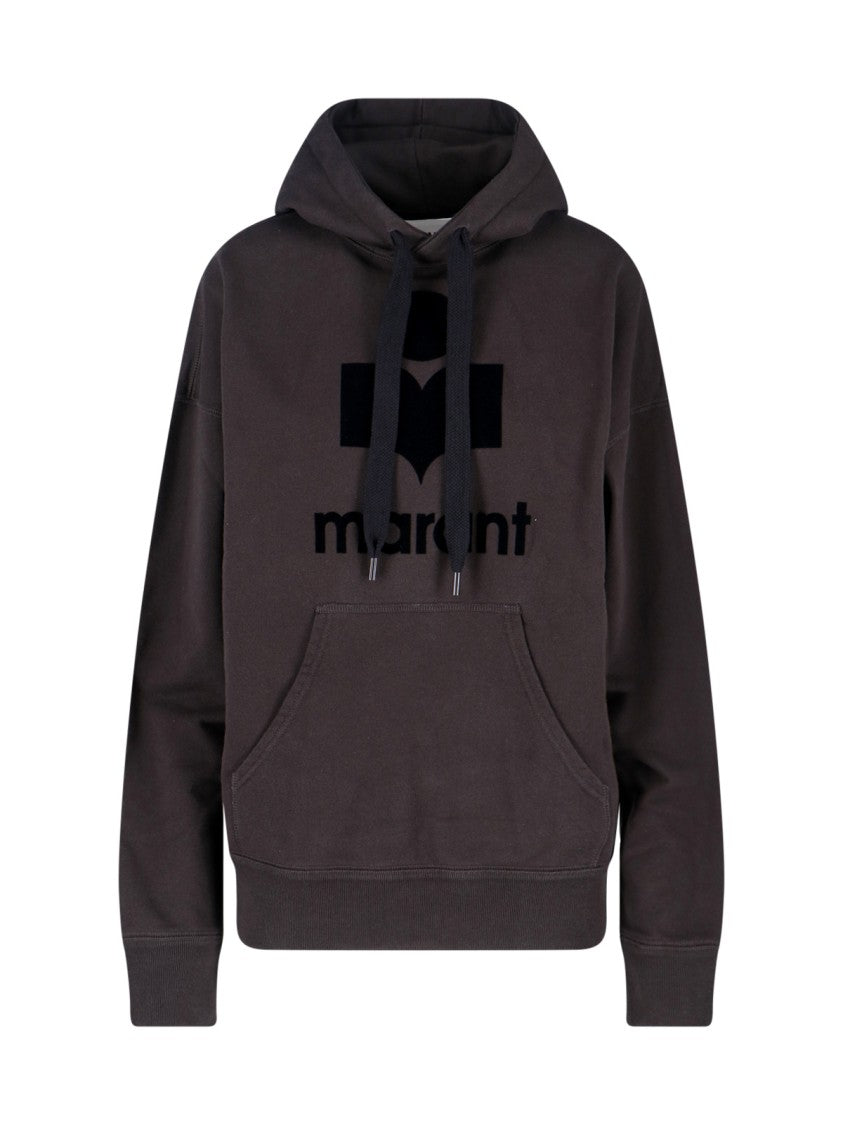 Isabel Marant Étoile Black Mansel Logo Cotton Hoodie