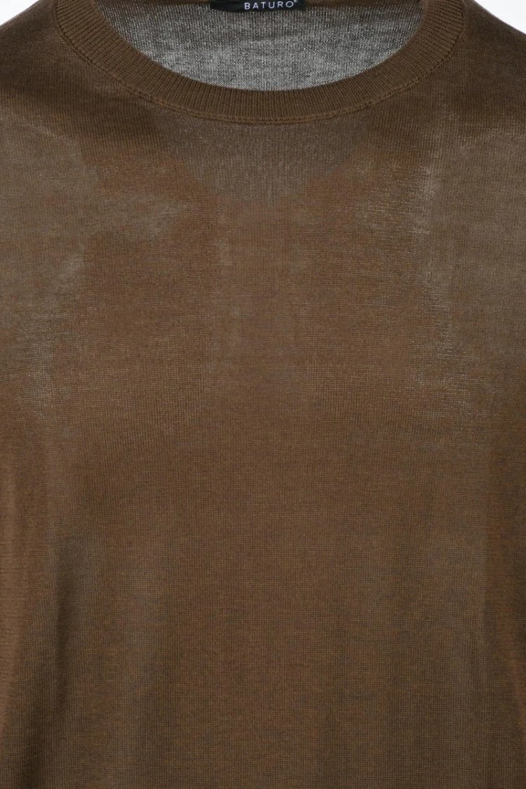 Baturo Crew Neck Sweater - Brown