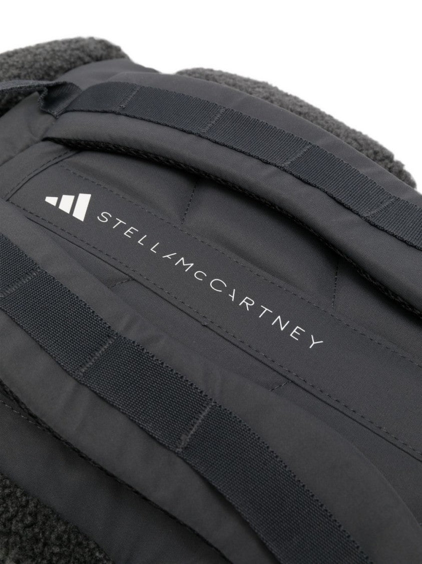 Adidas By Stella Mccartney Black Fabric Textured Backpack
