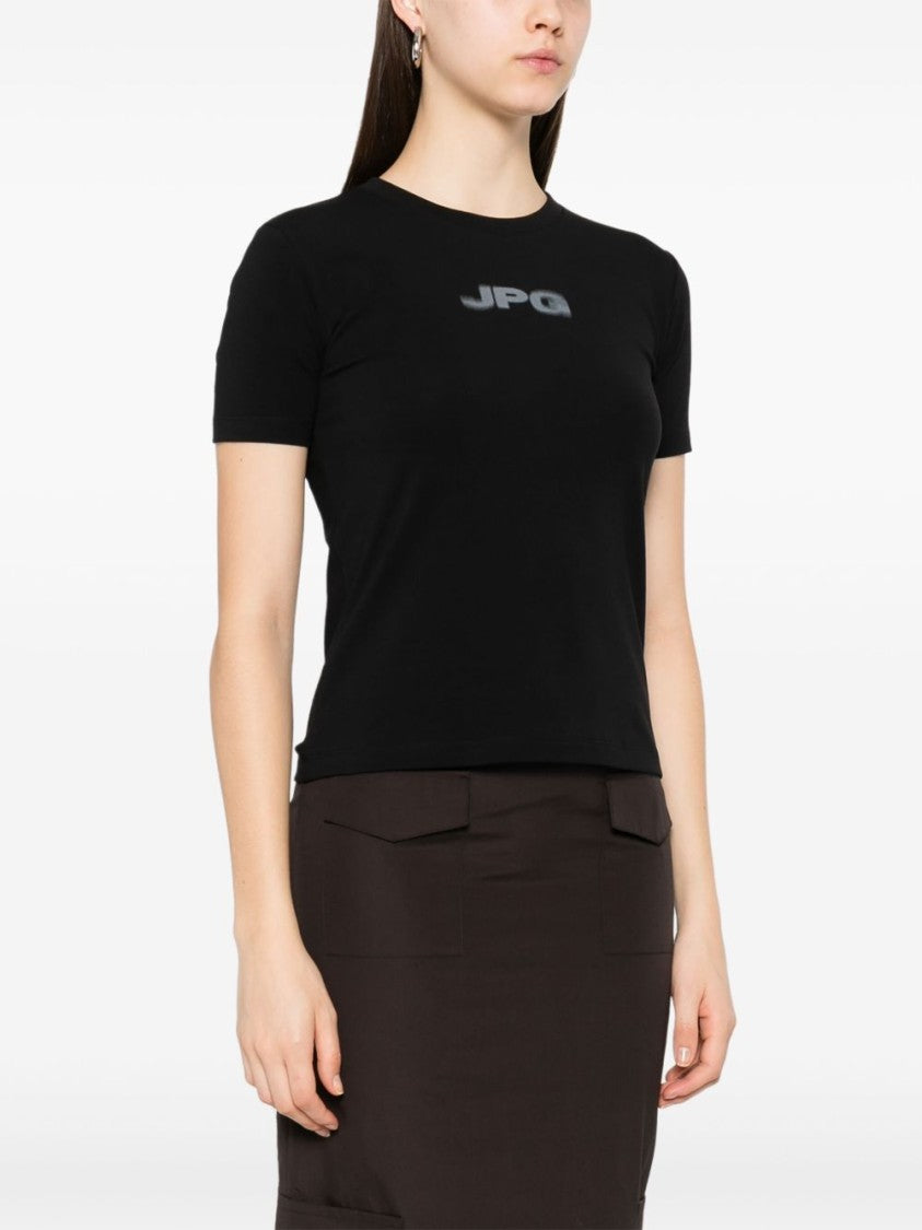 Jean Paul Gaultier Fitted Black Baby Tee