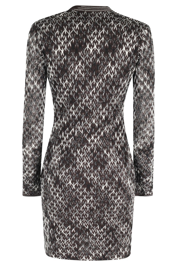 Missoni Fitted Dark Brown Mini Dress